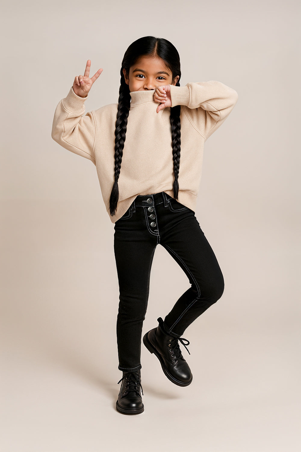 Girls Black Skinny Fit Jeans