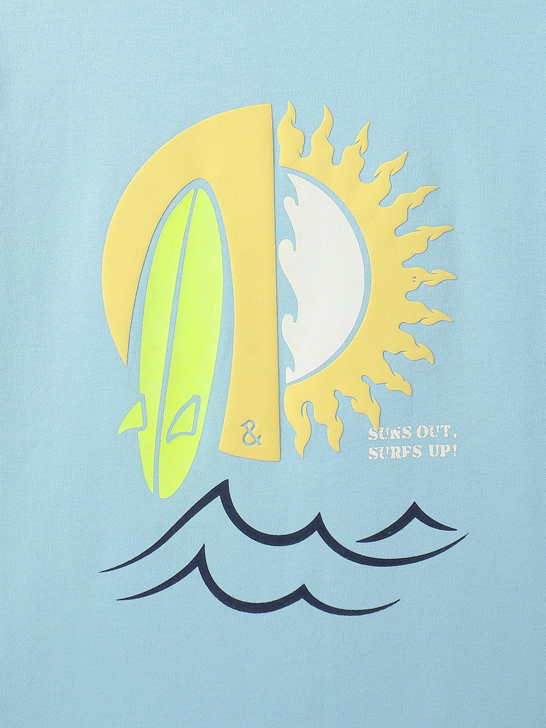 Boys Blue Cotton Printed T-Shirt