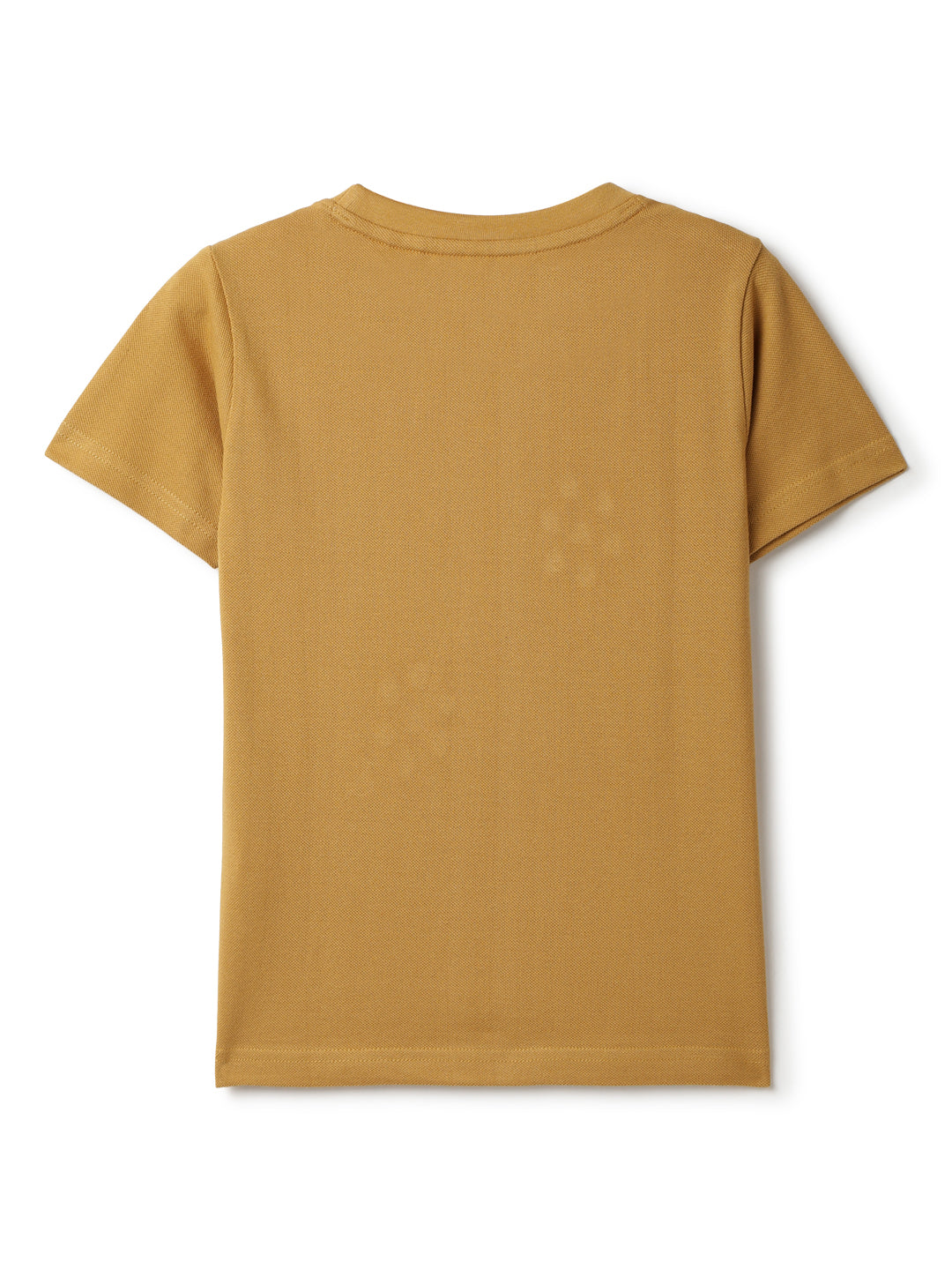 Boys Khaki Cotton Printed T-shirt