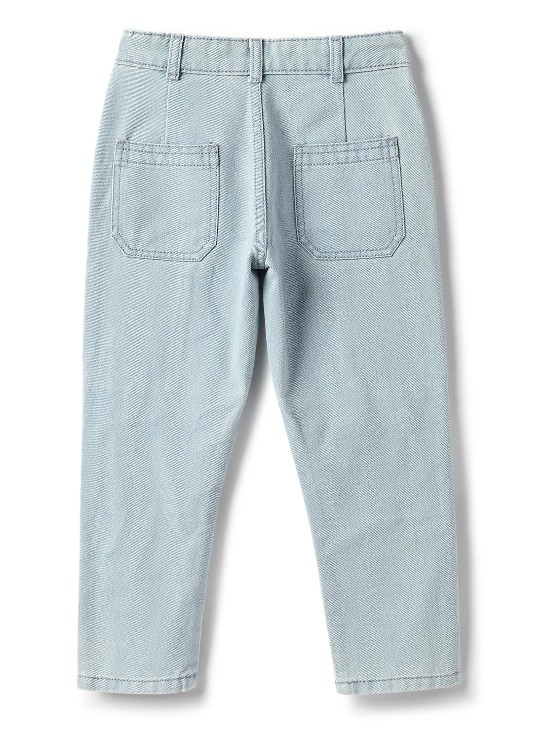 Boys Cotton Poly Denim Blue Washed Jeans