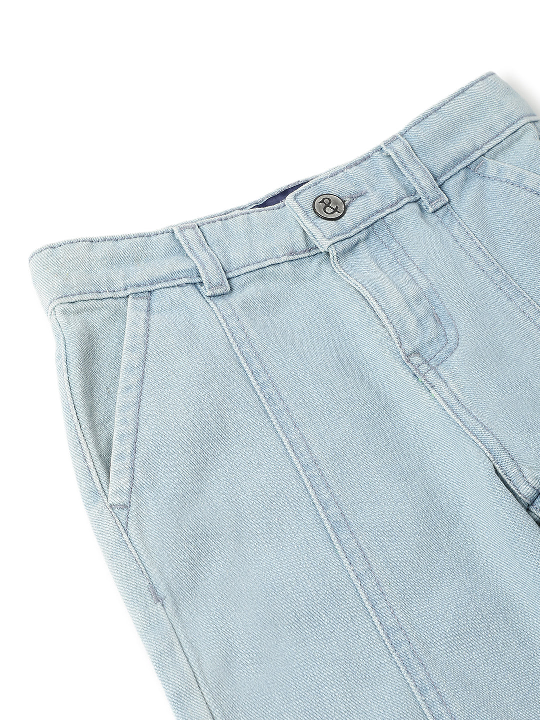 Boys Cotton Poly Denim Blue Washed Jeans