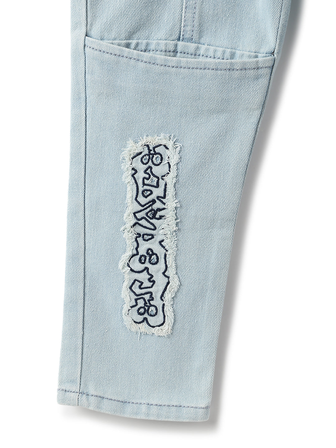 Boys Cotton Poly Denim Blue Washed Jeans