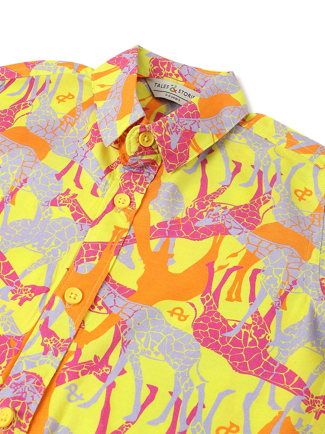 Boys Multi Color Viscose Animal Printed Shirt