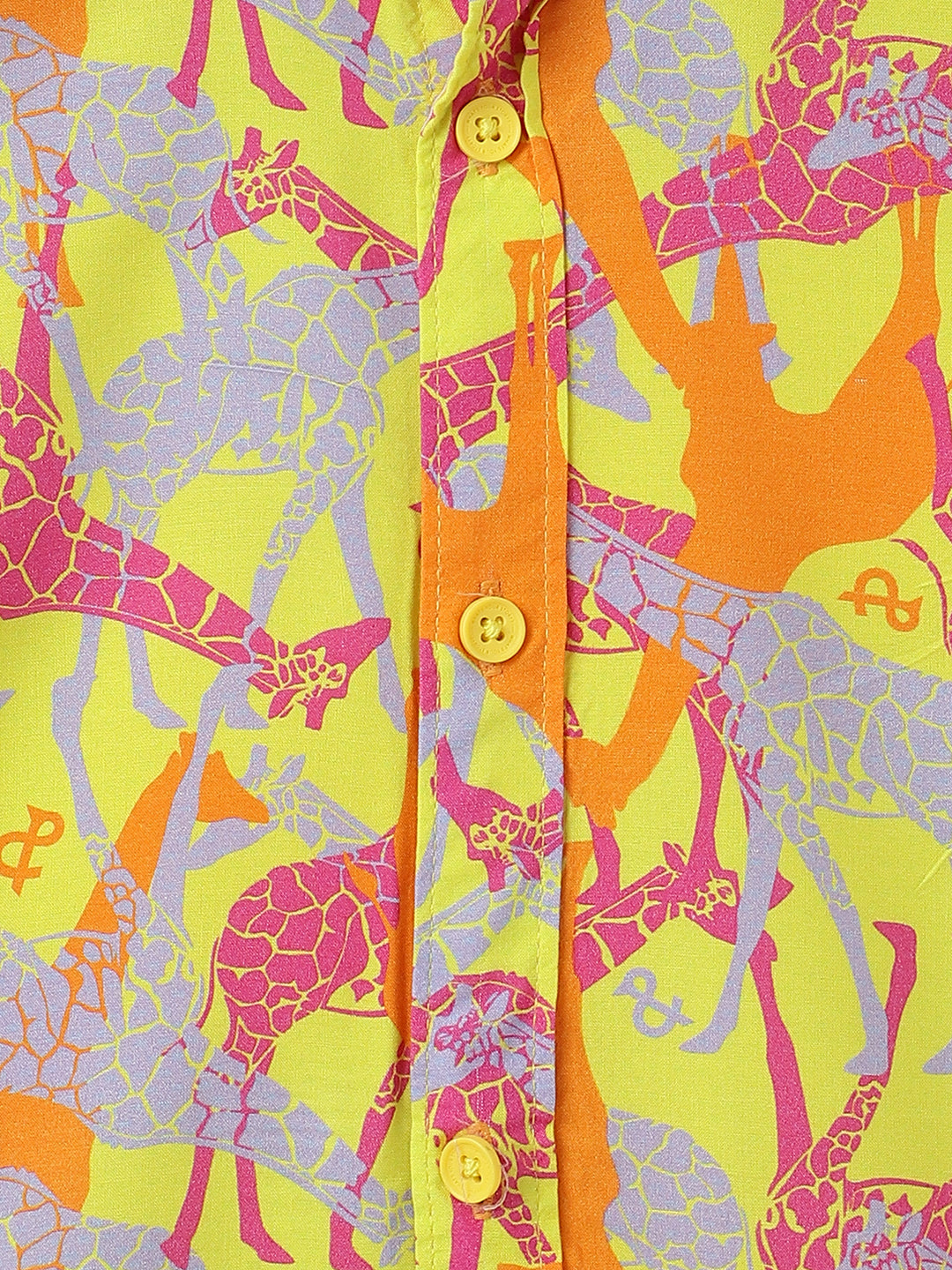 Boys Multi Color Viscose Animal Printed Shirt