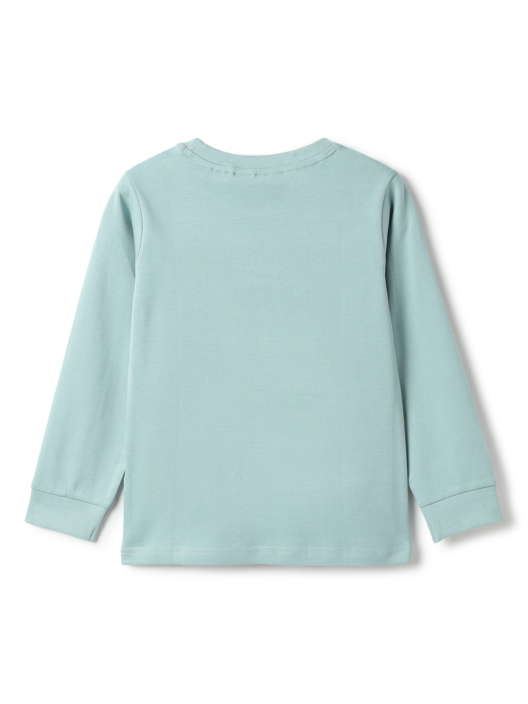 Boys Cotton Blue Embroidered T-Shirt