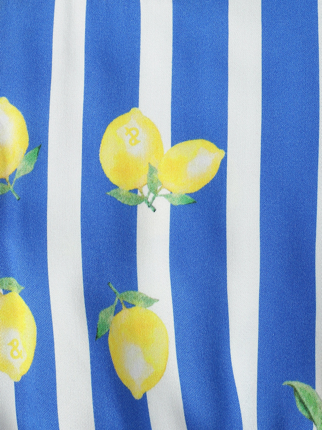 Girls Blue Viscose Stripes  Co-Ord Set