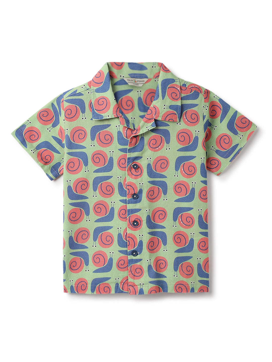 Boys Red & Blue Cotton Animal Printed Co-ords Set