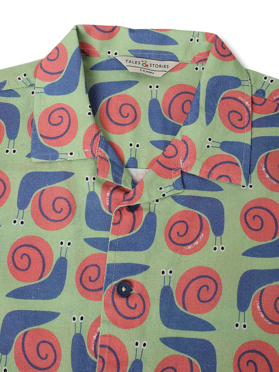Boys Red & Blue Cotton Animal Printed Co-ords Set