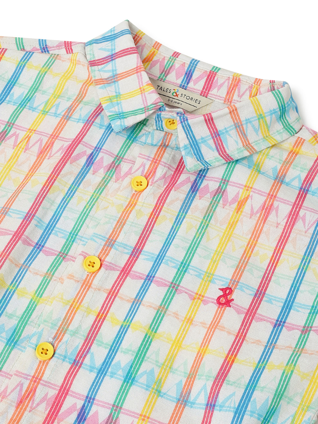Girls Multicolor Cotton Peplum Shirt