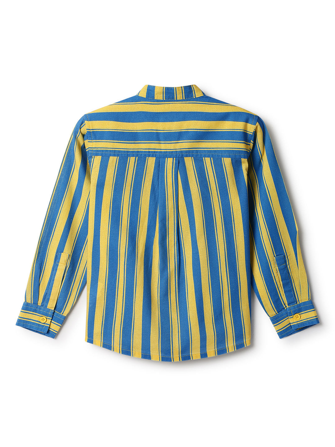 Boys Blue Cotton Stripe Shirt