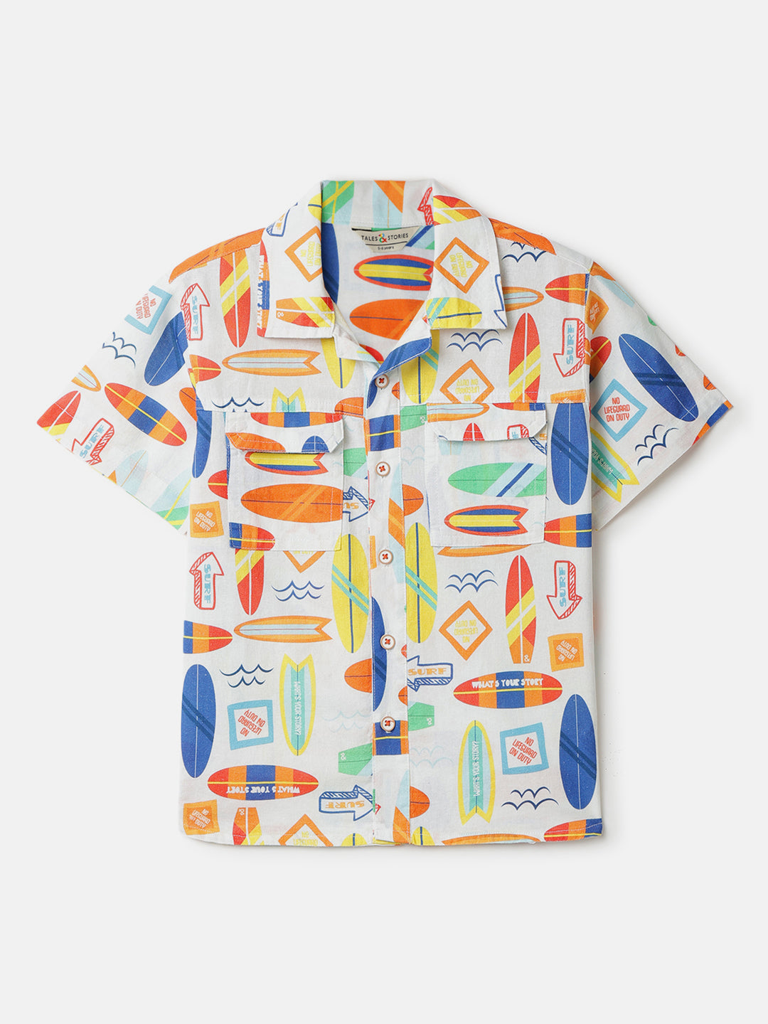 Boys Multi Color Cotton Printed Shirt