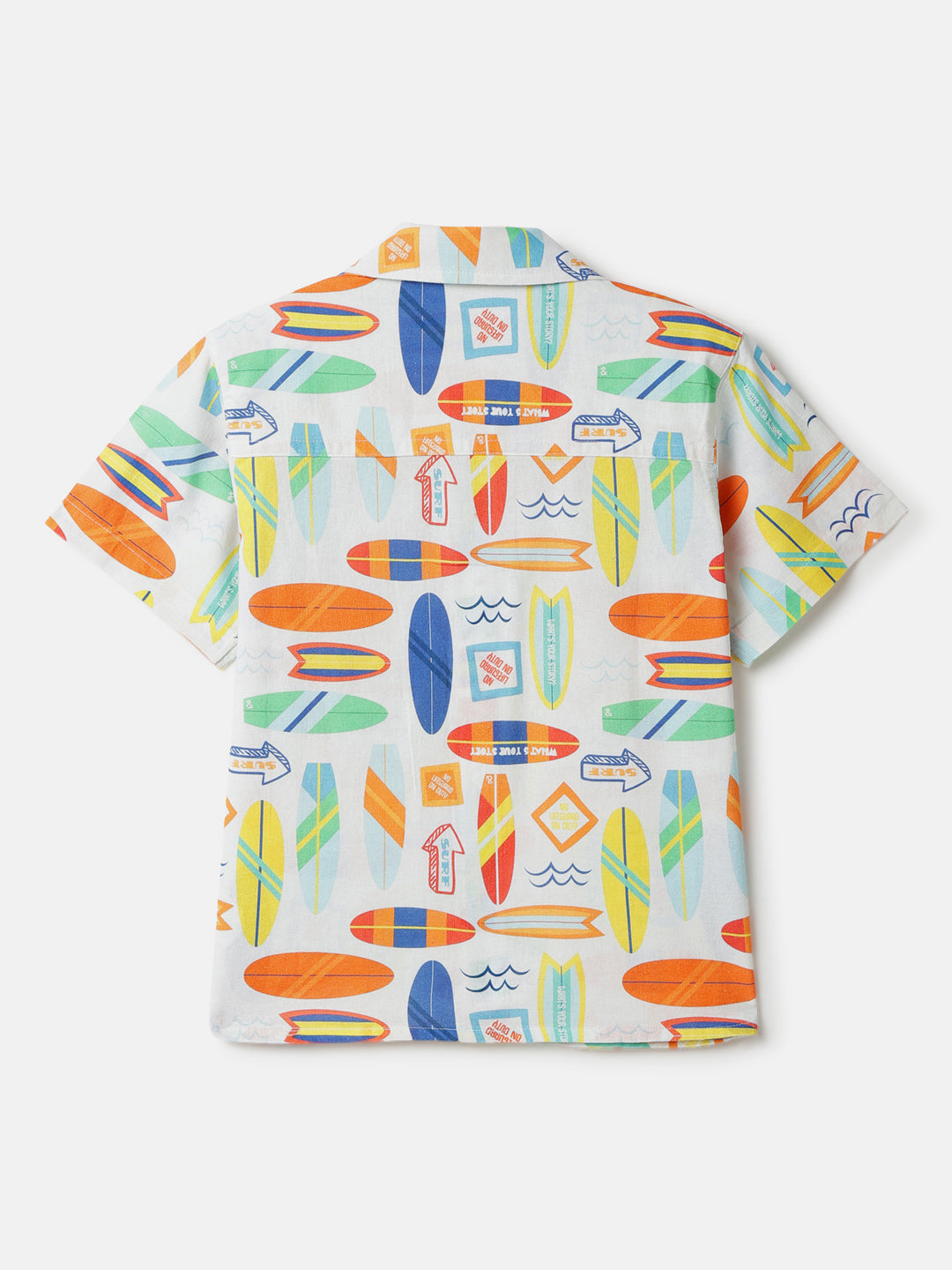 Boys Multi Color Cotton Printed Shirt