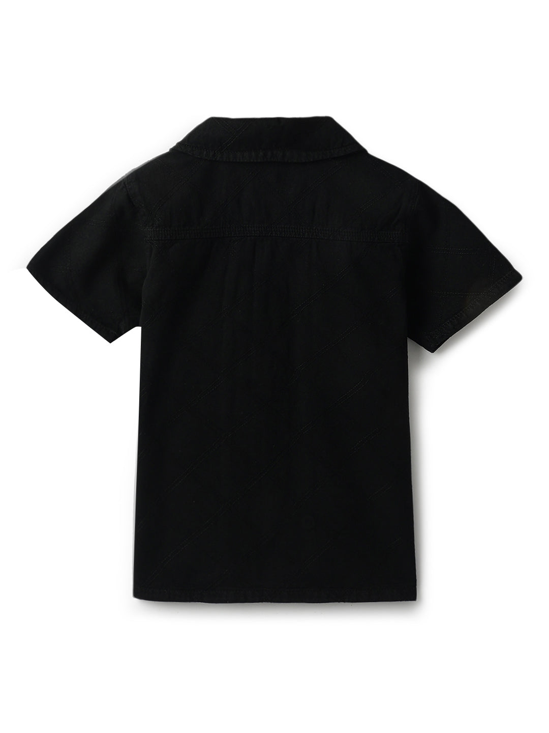 Boys Black Cotton Shirt