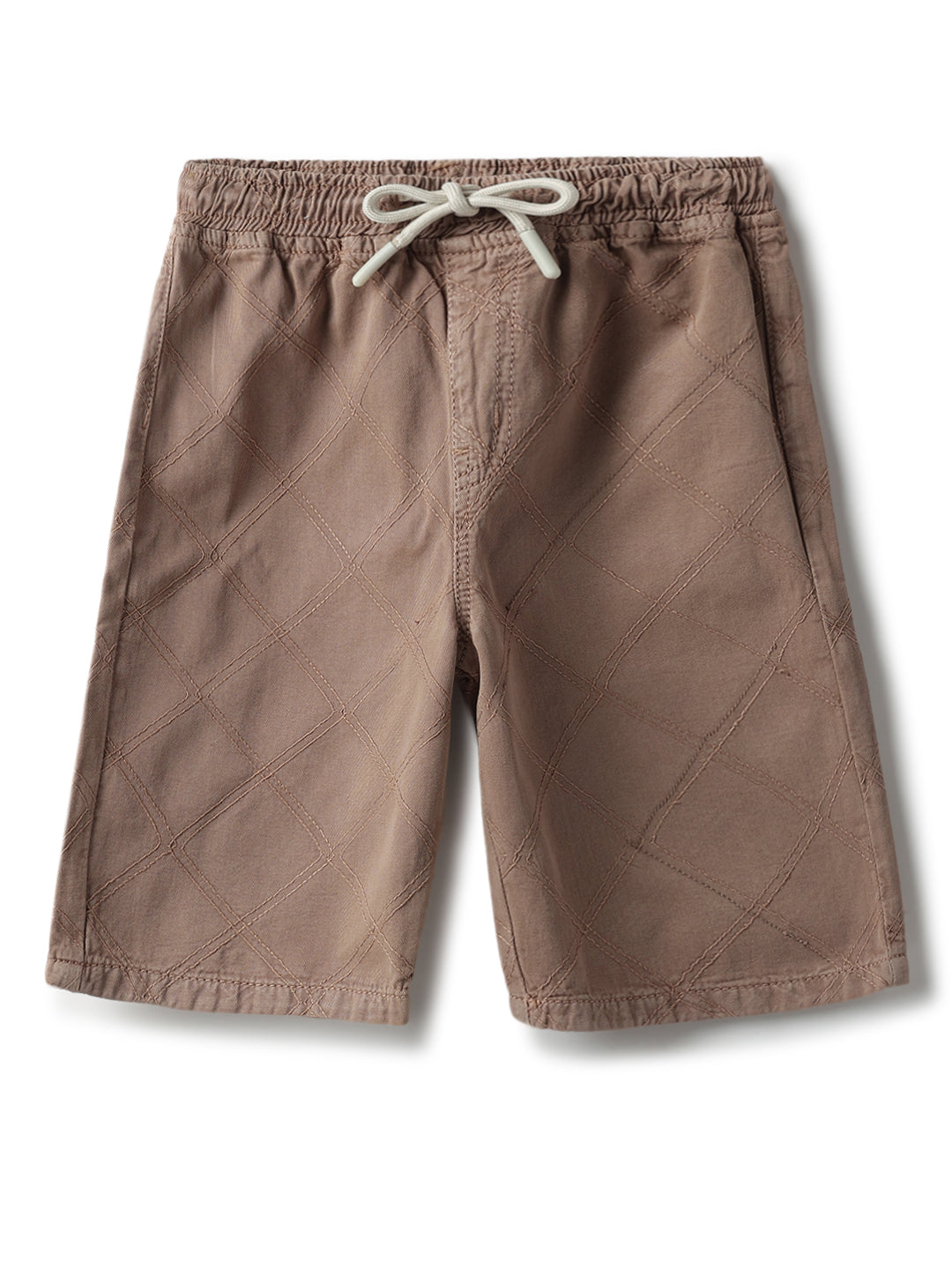 Boys Brown Cotton Shorts