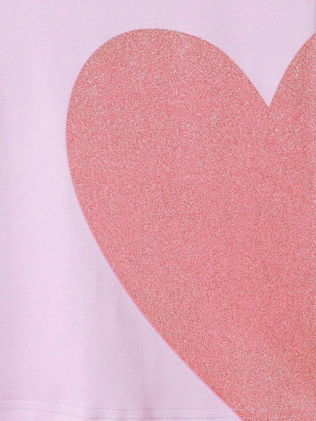 Girls Cotton Lilac Printed T-Shirt
