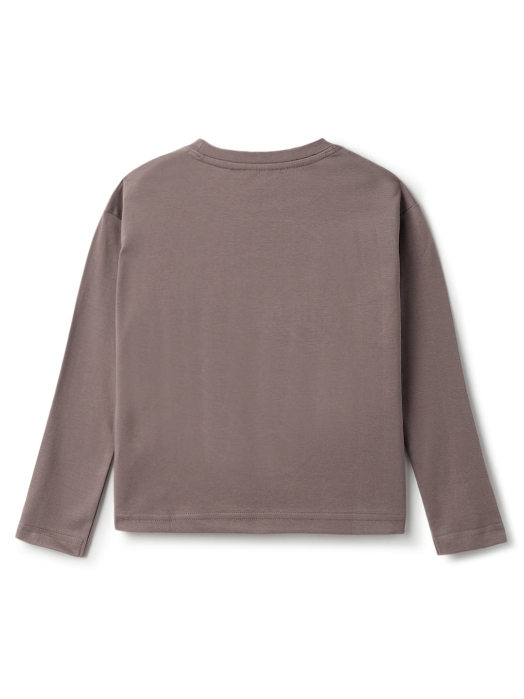 Boys Cotton Embroidered Grey Casual T-Shirt