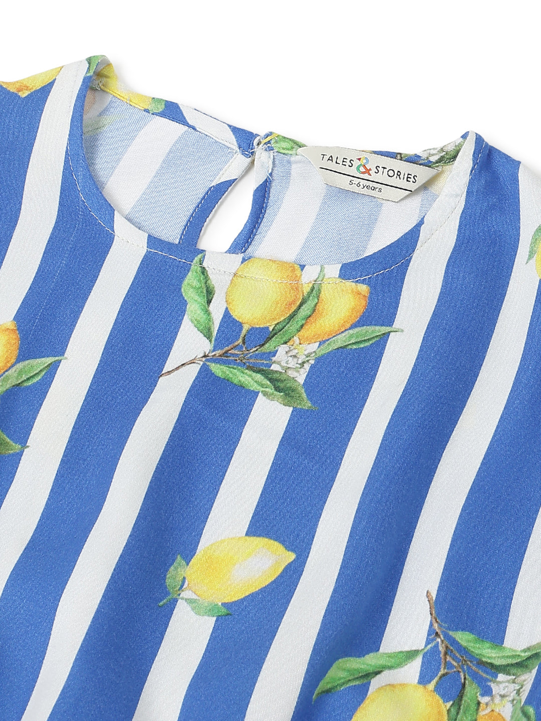 Girls Blue Striped Top