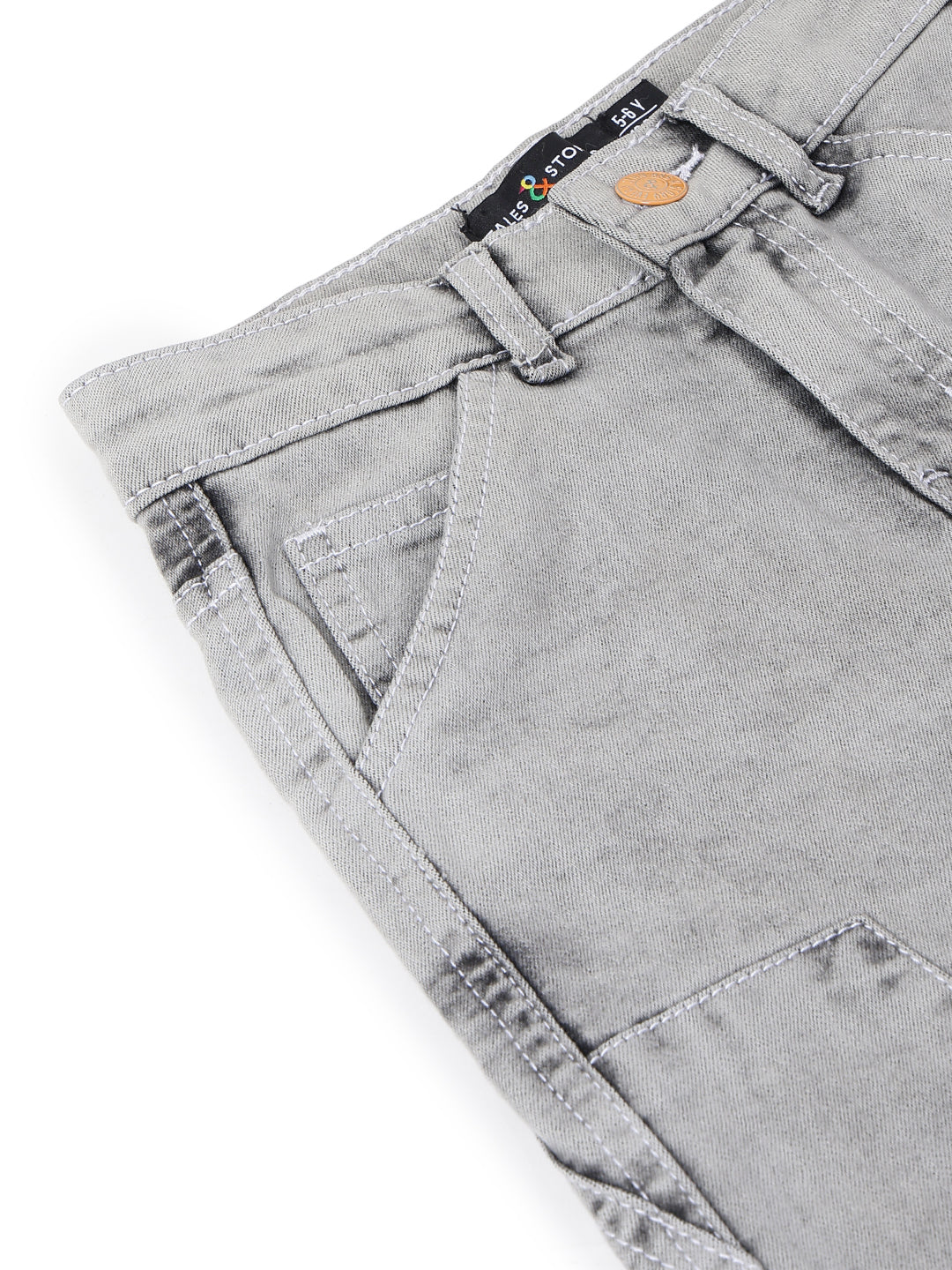 Boys Grey Denim Carpenter Fit Jeans