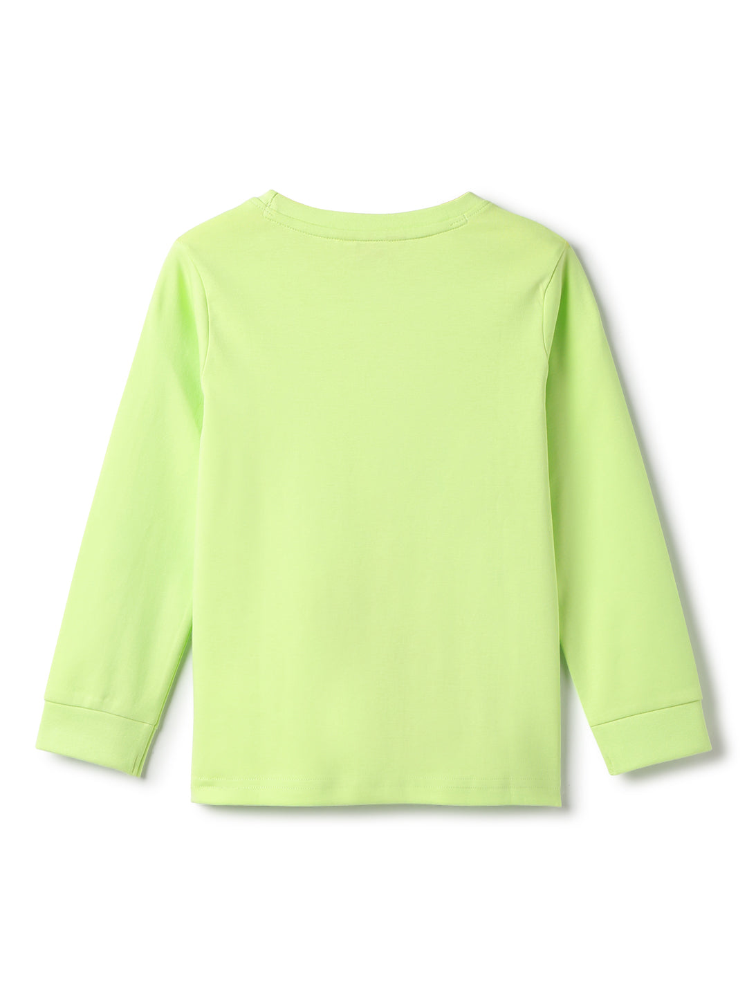 Boys Cotton Green Neon Printed T-Shirt