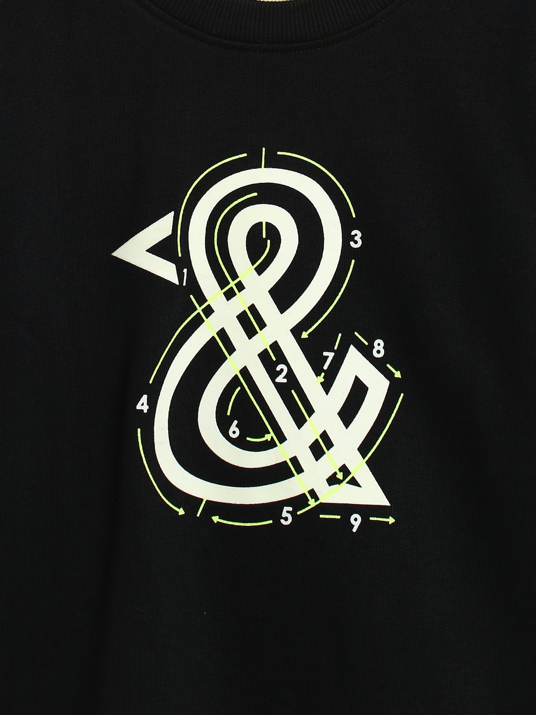 Boys Black Printed Sweatshirt