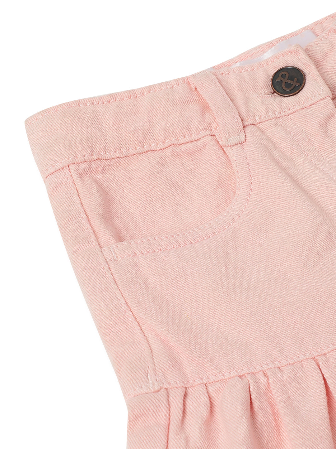 Girls Stylish Pink Cotton Skirt