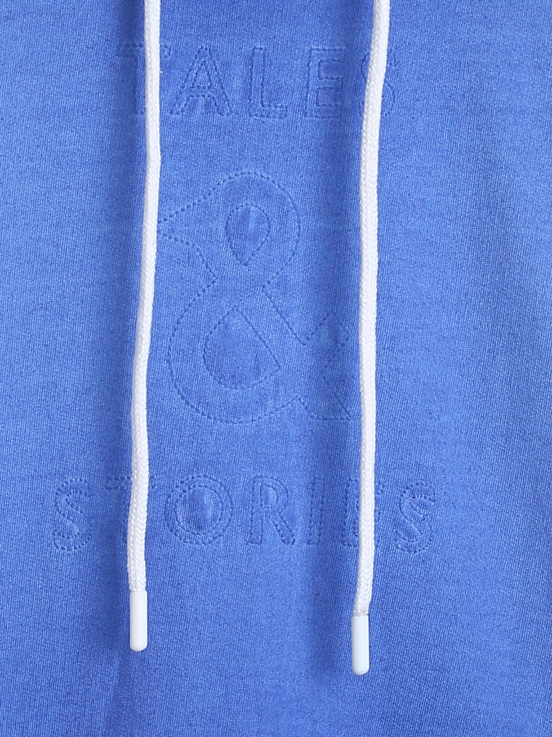 Boys Blue Casual Cotton Solid Hooded Sweatshirt