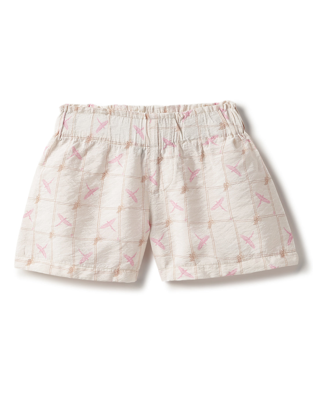 Girls Viscose Poly Printed Top & Short Casual Peach Co-Ord Set