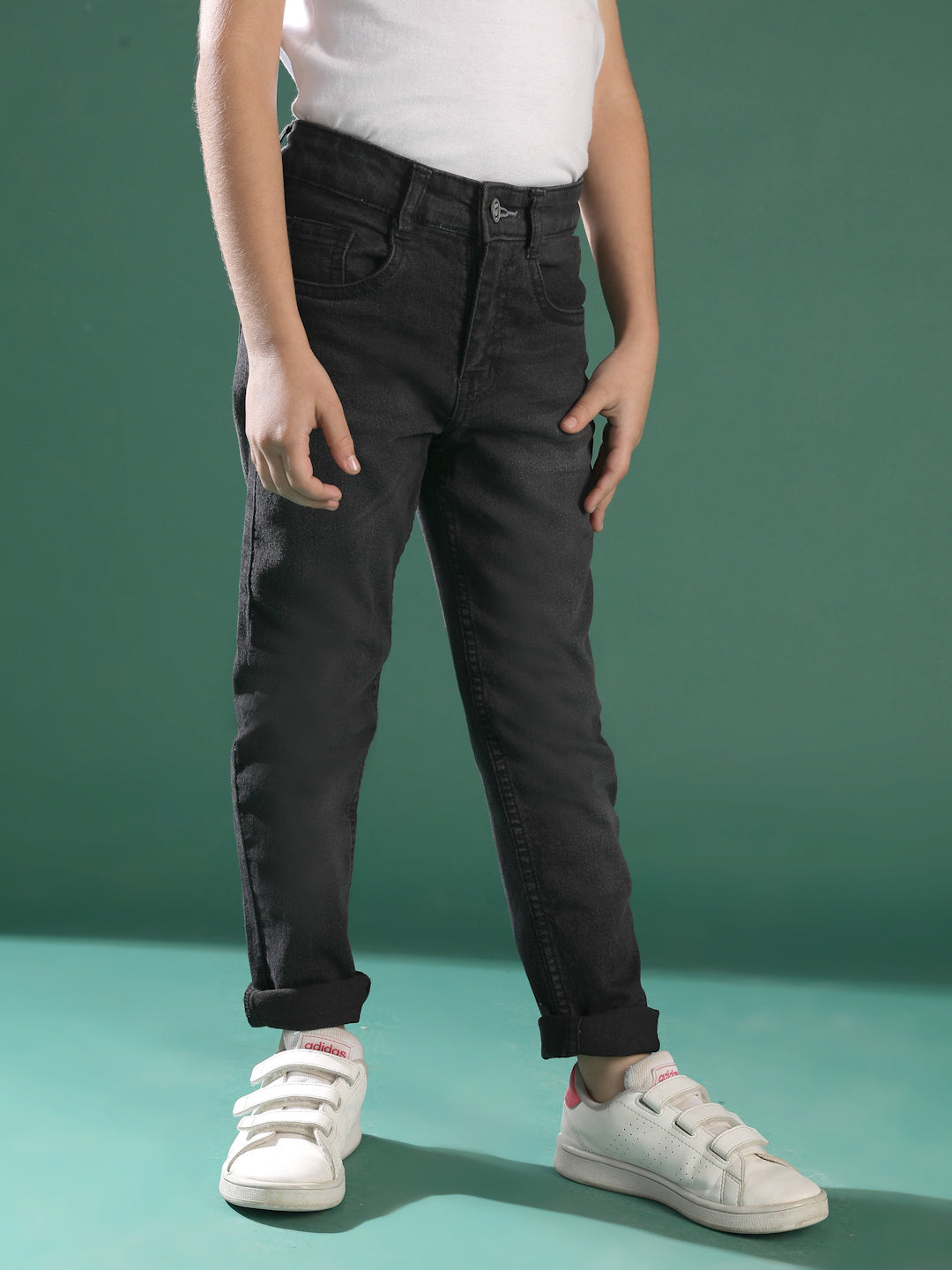 BOYS BLACK CASUAL JEANS