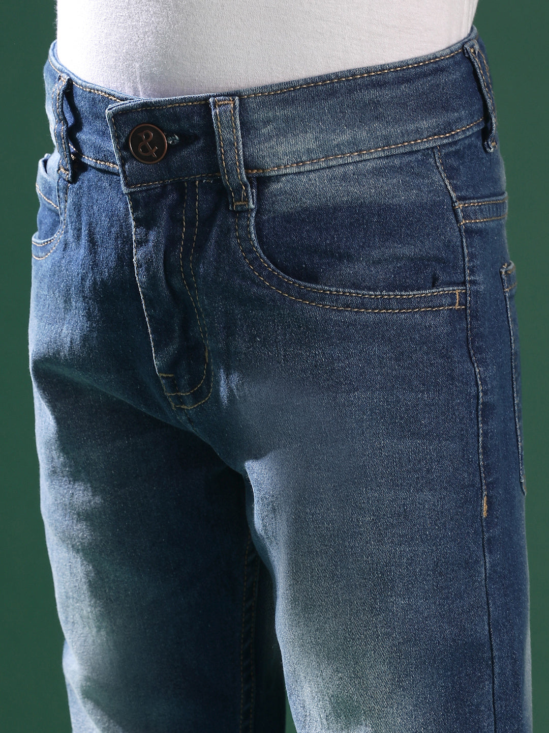 Boys Mid Blue Slim Fit Casual Denim Jeans