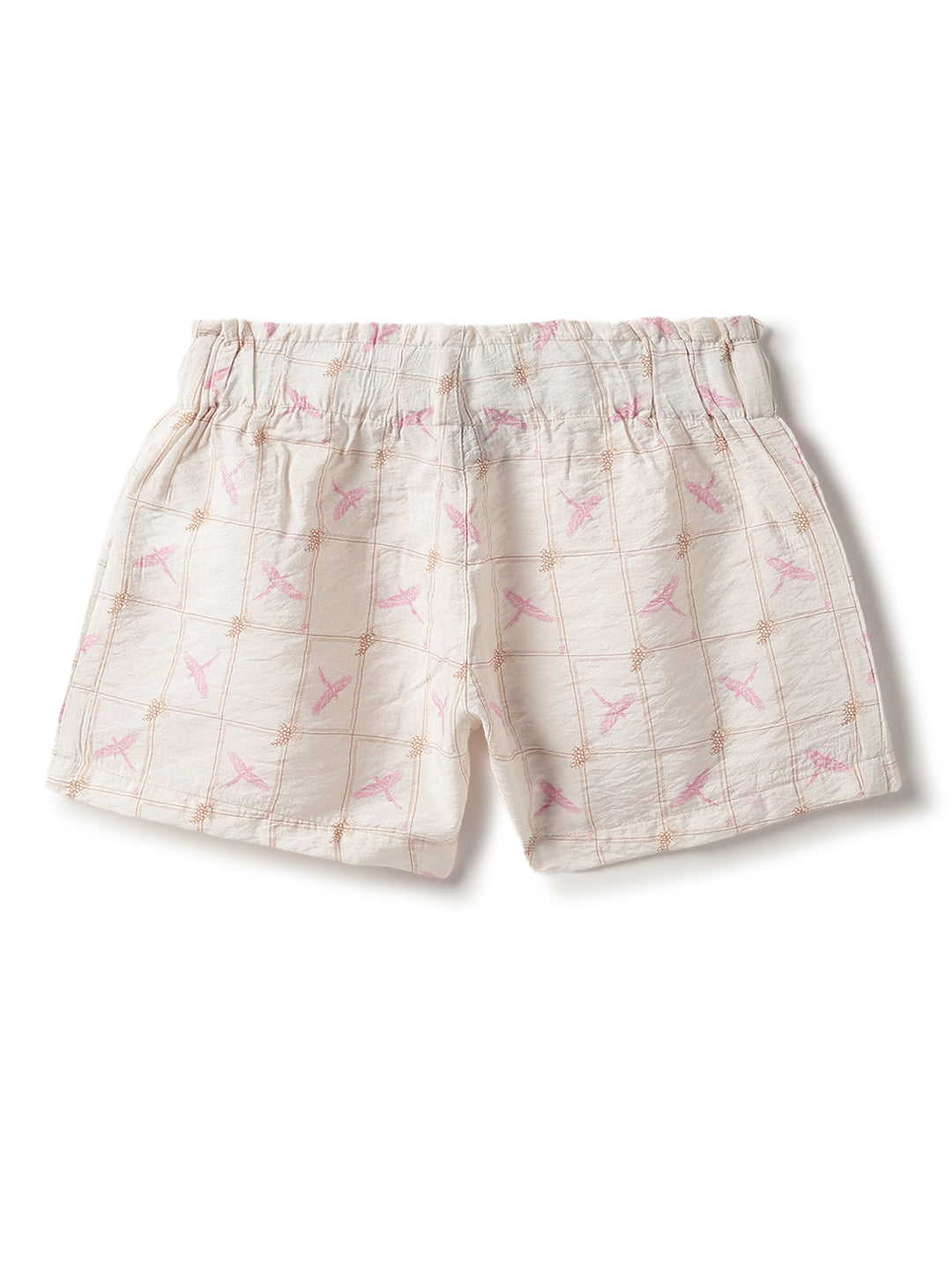 Girls Viscose Poly Printed Top & Short Casual Peach Co-Ord Set