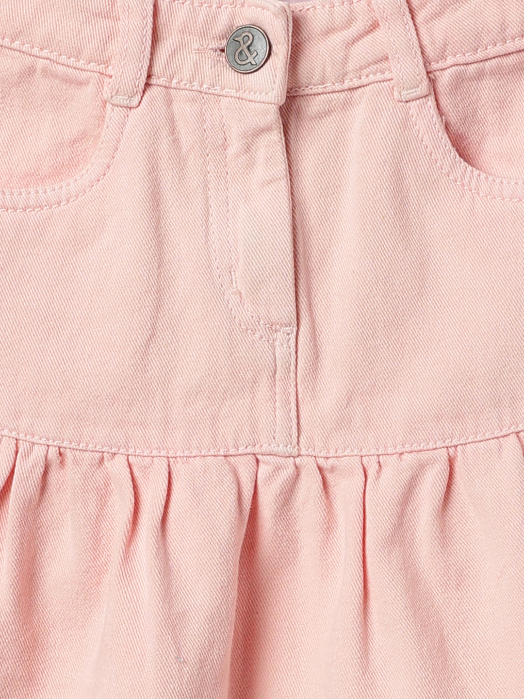 Girls Stylish Pink Cotton Skirt