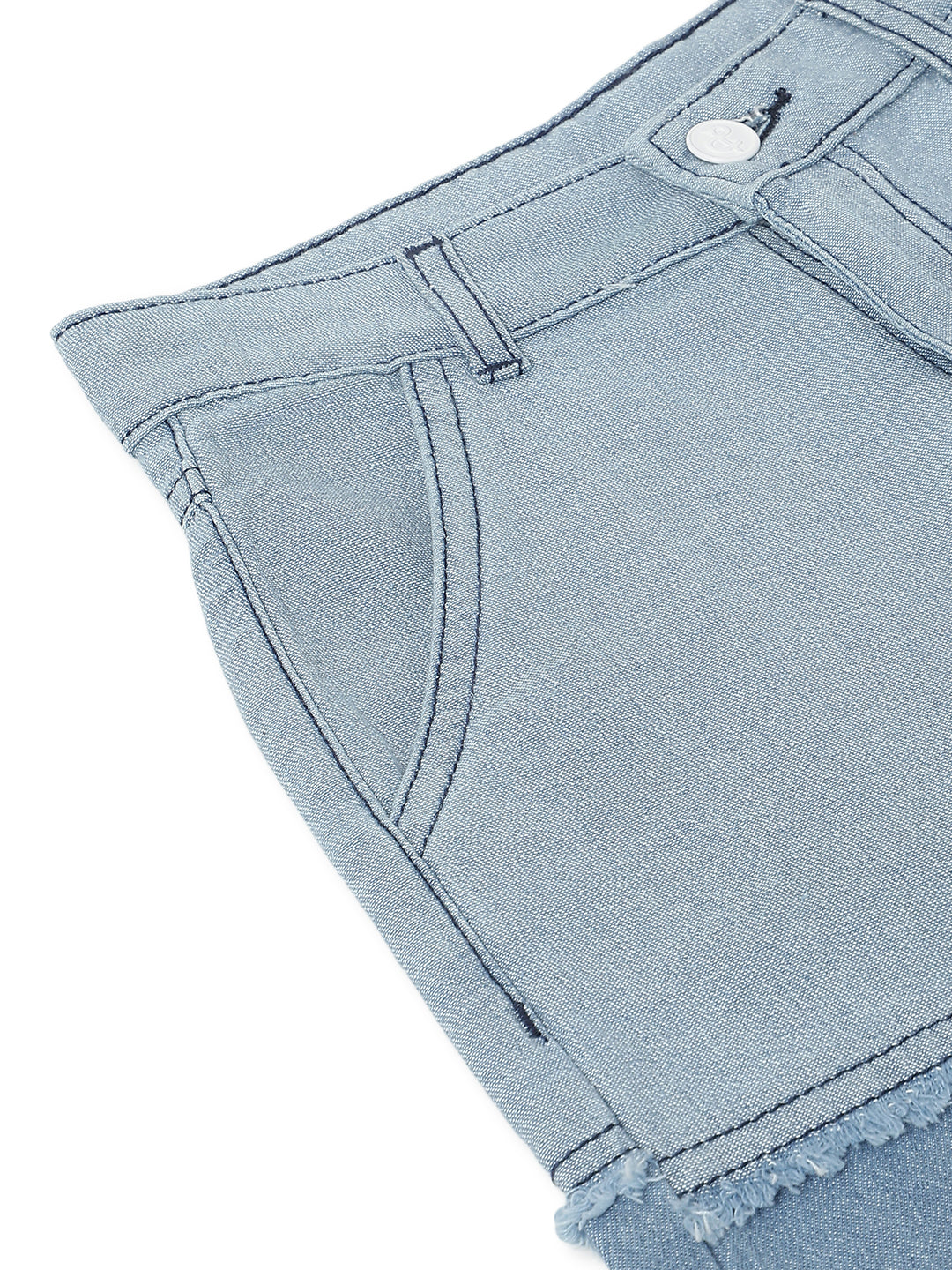 Boys Light Blue Denim Bermuda Shorts