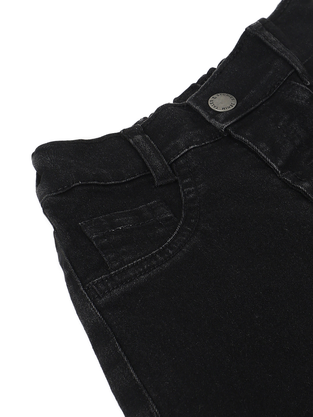 Boys Black Denim Slim Fit Jeans