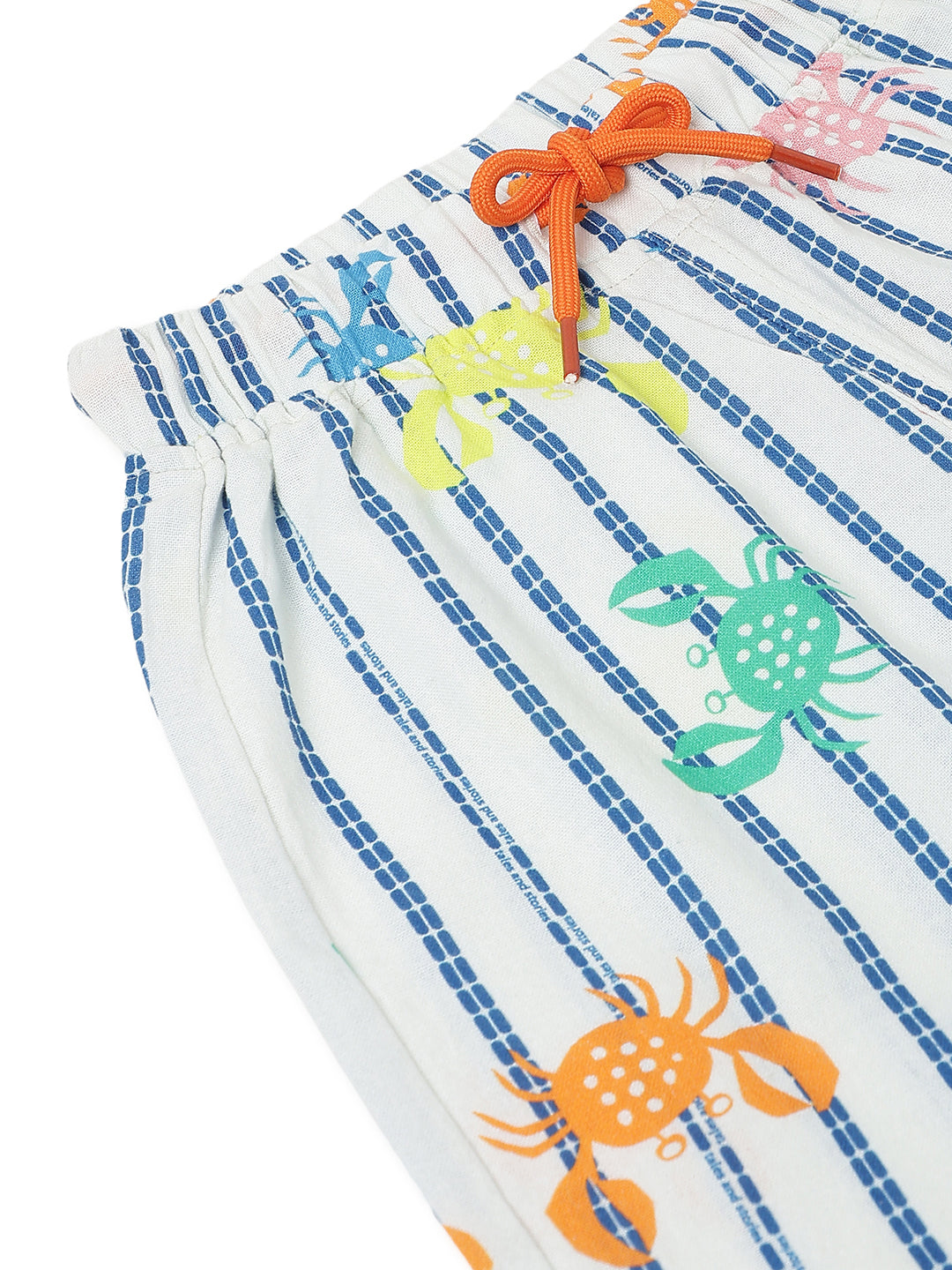 Boys Off White Animal Printed Knee Length Shorts