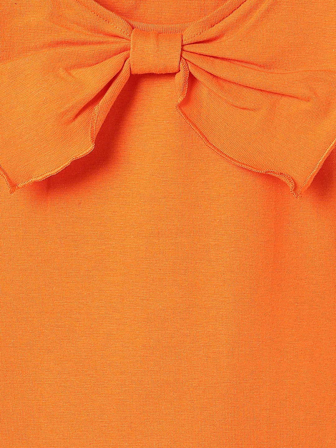 Girls Orange Sleeveless Crop Top