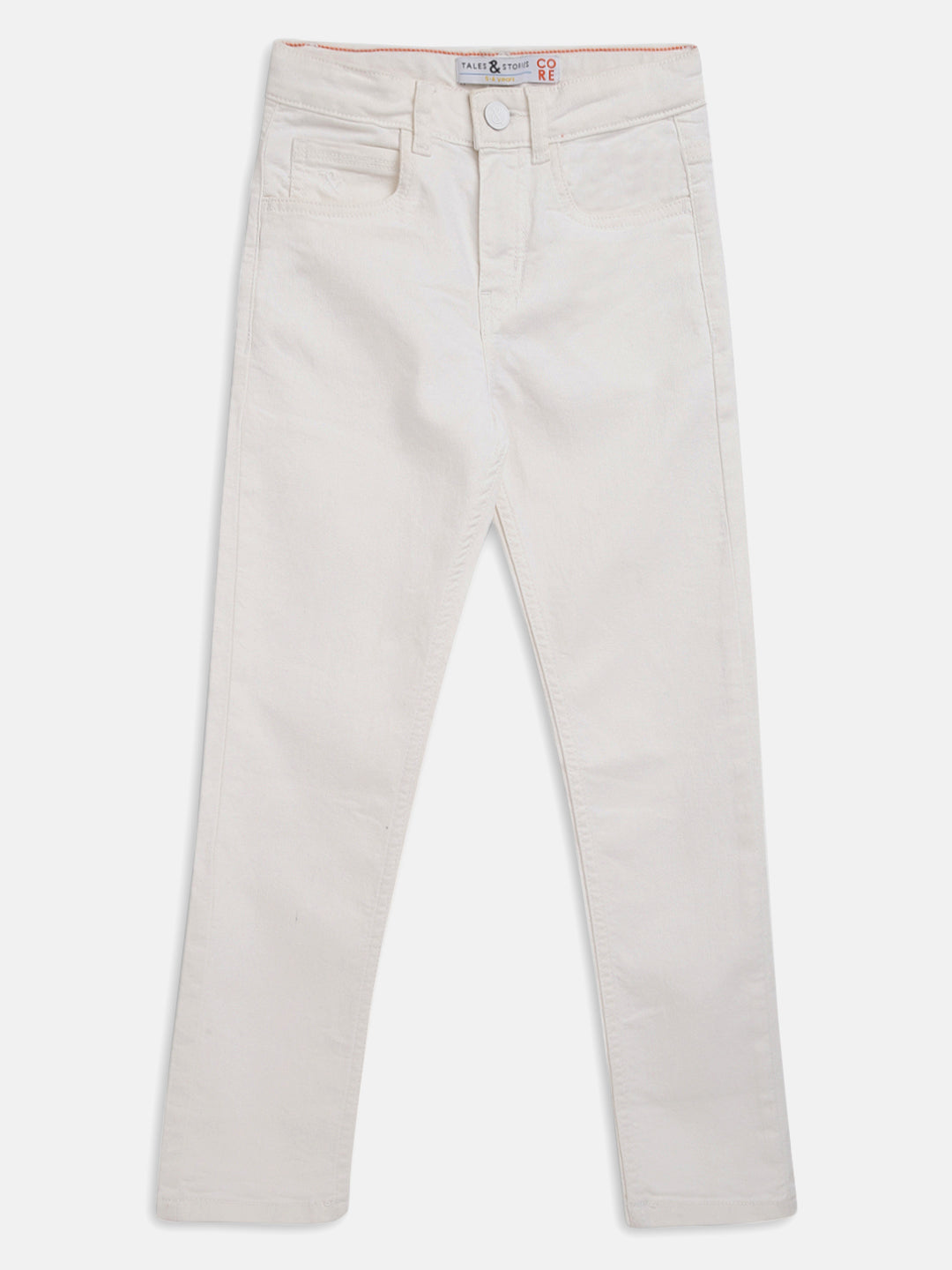Boys Slim Fit White Jeans