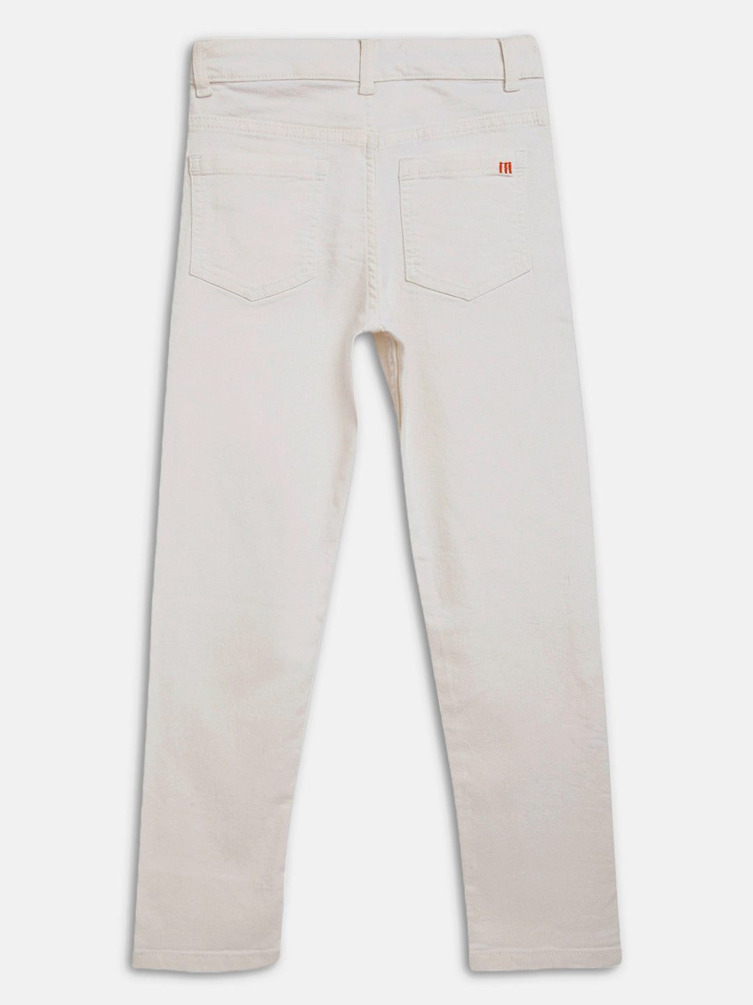 Boys Slim Fit White Jeans