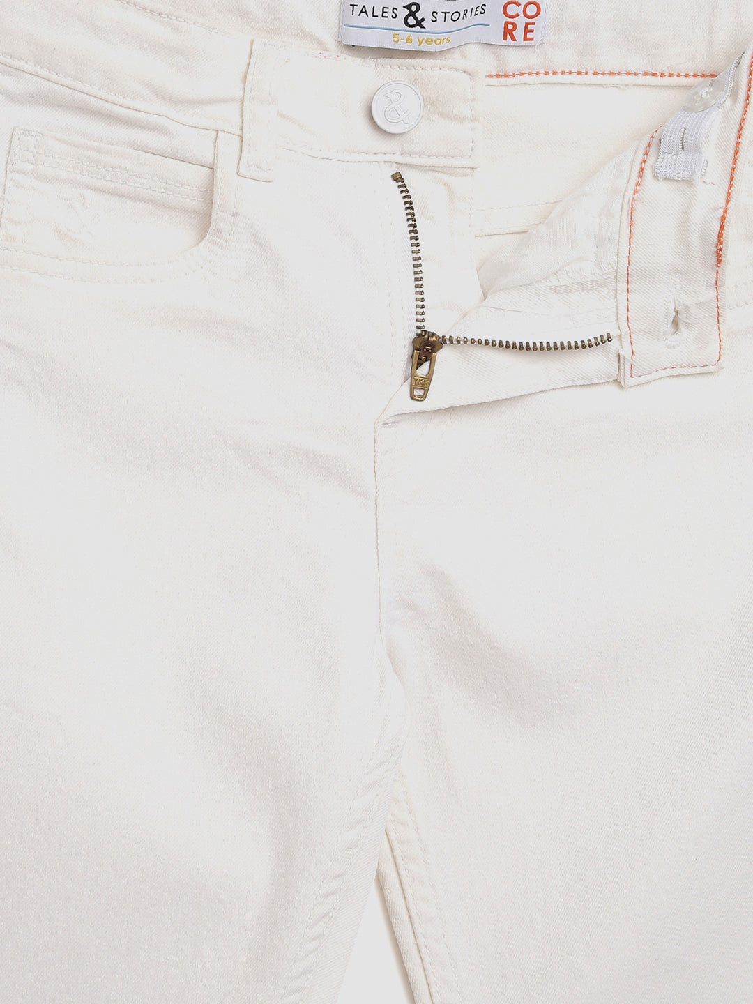 Boys Slim Fit White Jeans
