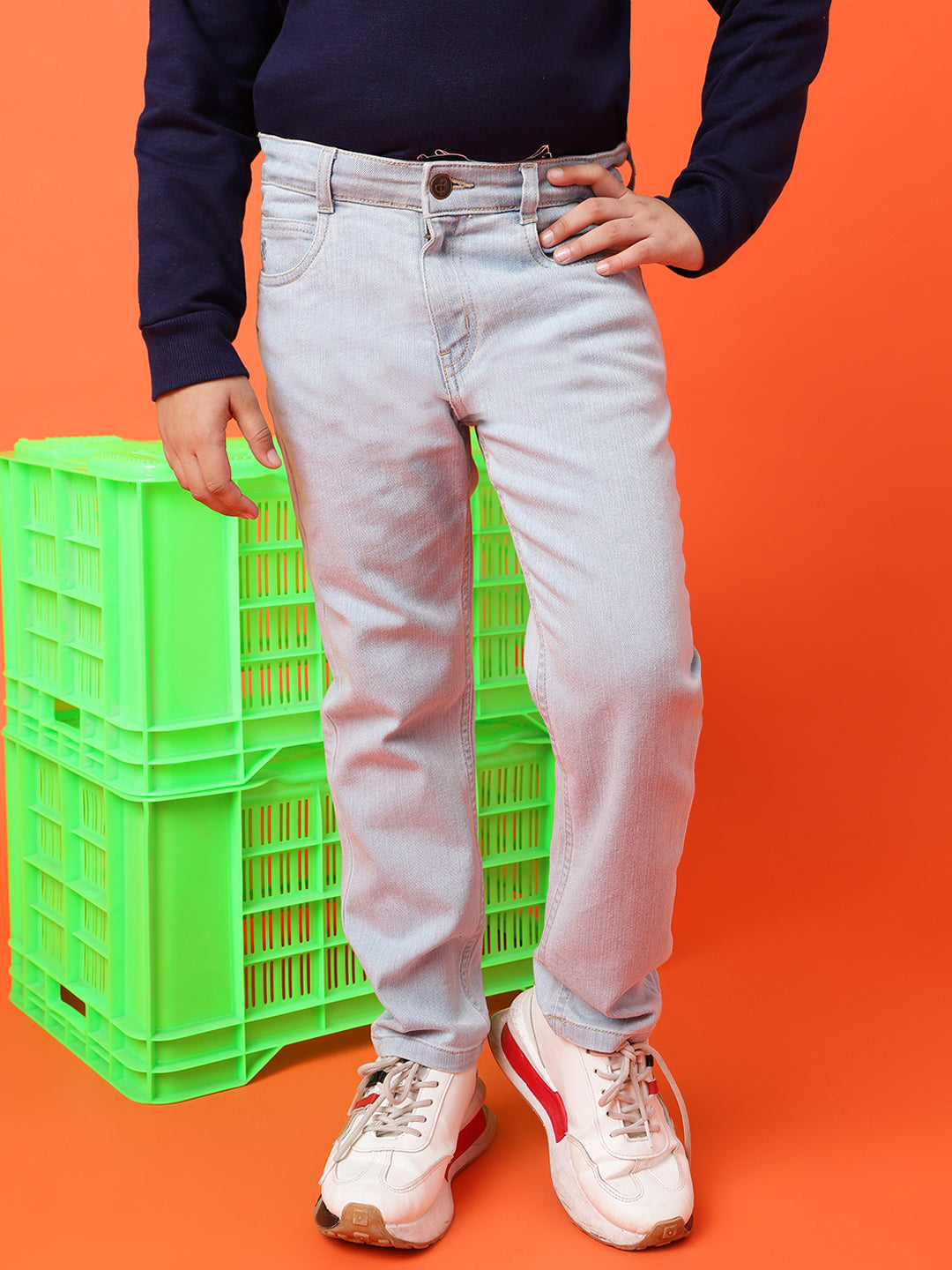 Boys Light Blue Slim Fit Jeans
