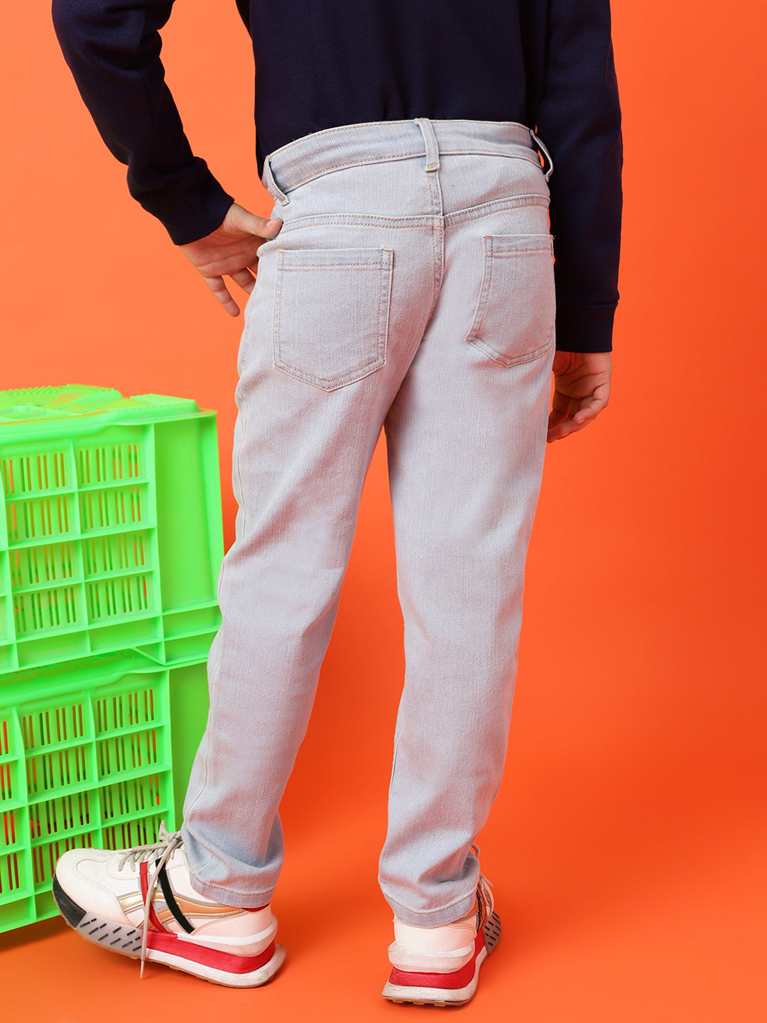 Boys Light Blue Slim Fit Jeans