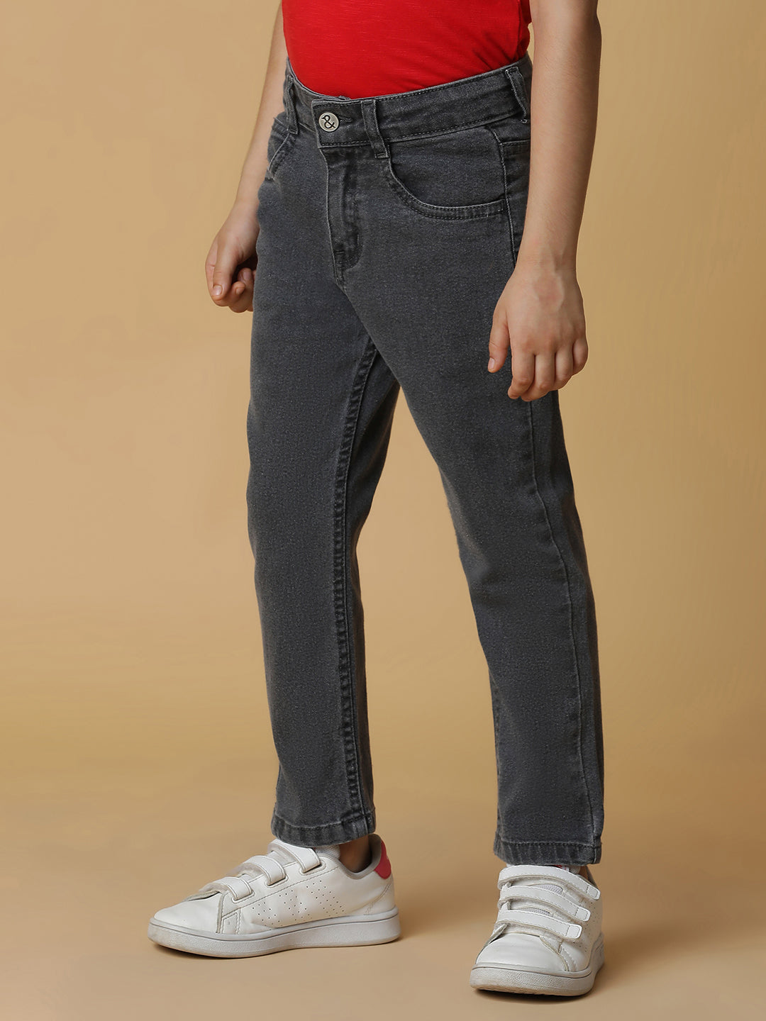 Boys Grey Slim Fit Jeans