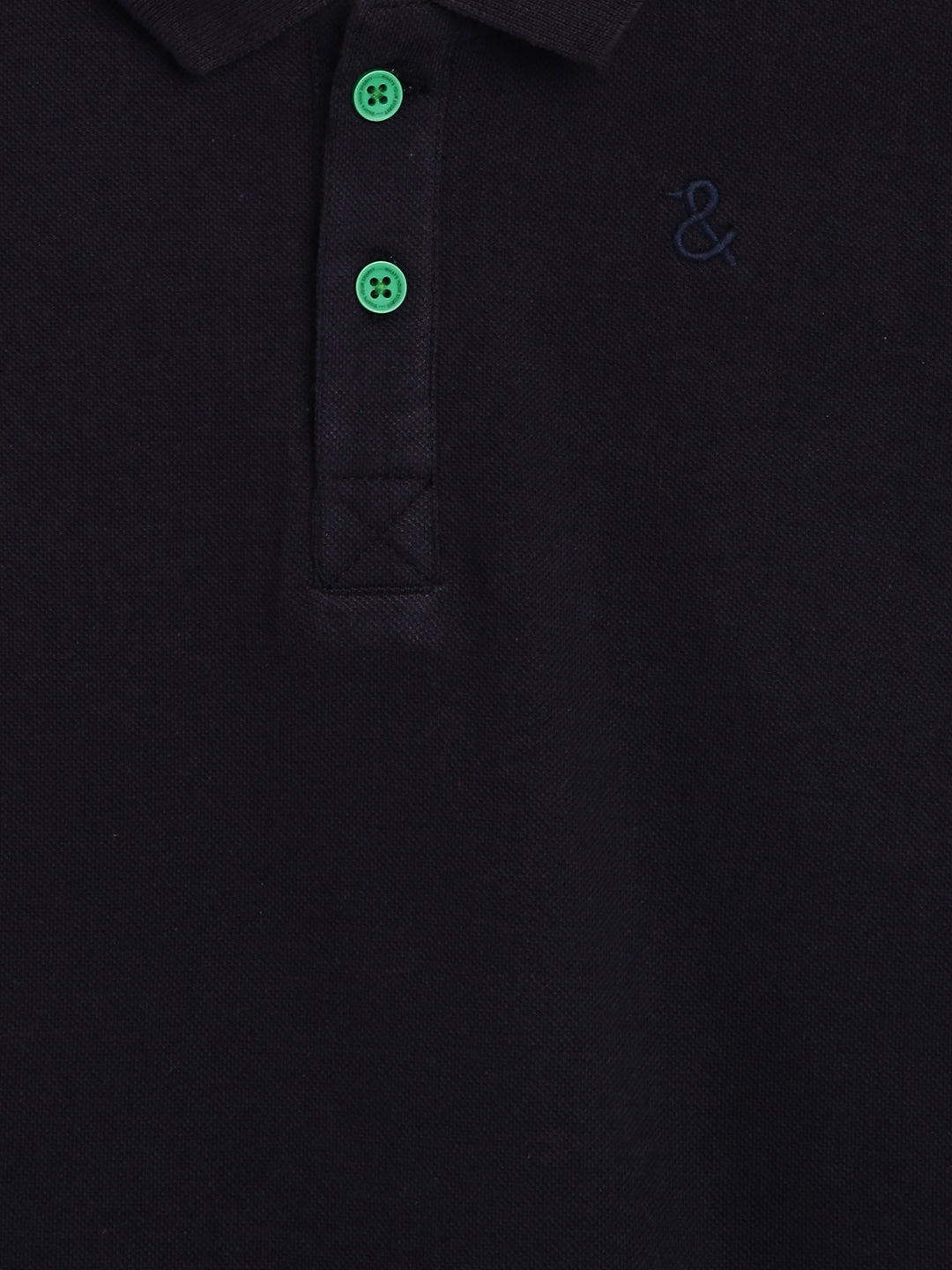 Boys Solid Blue Polo T-Shirt