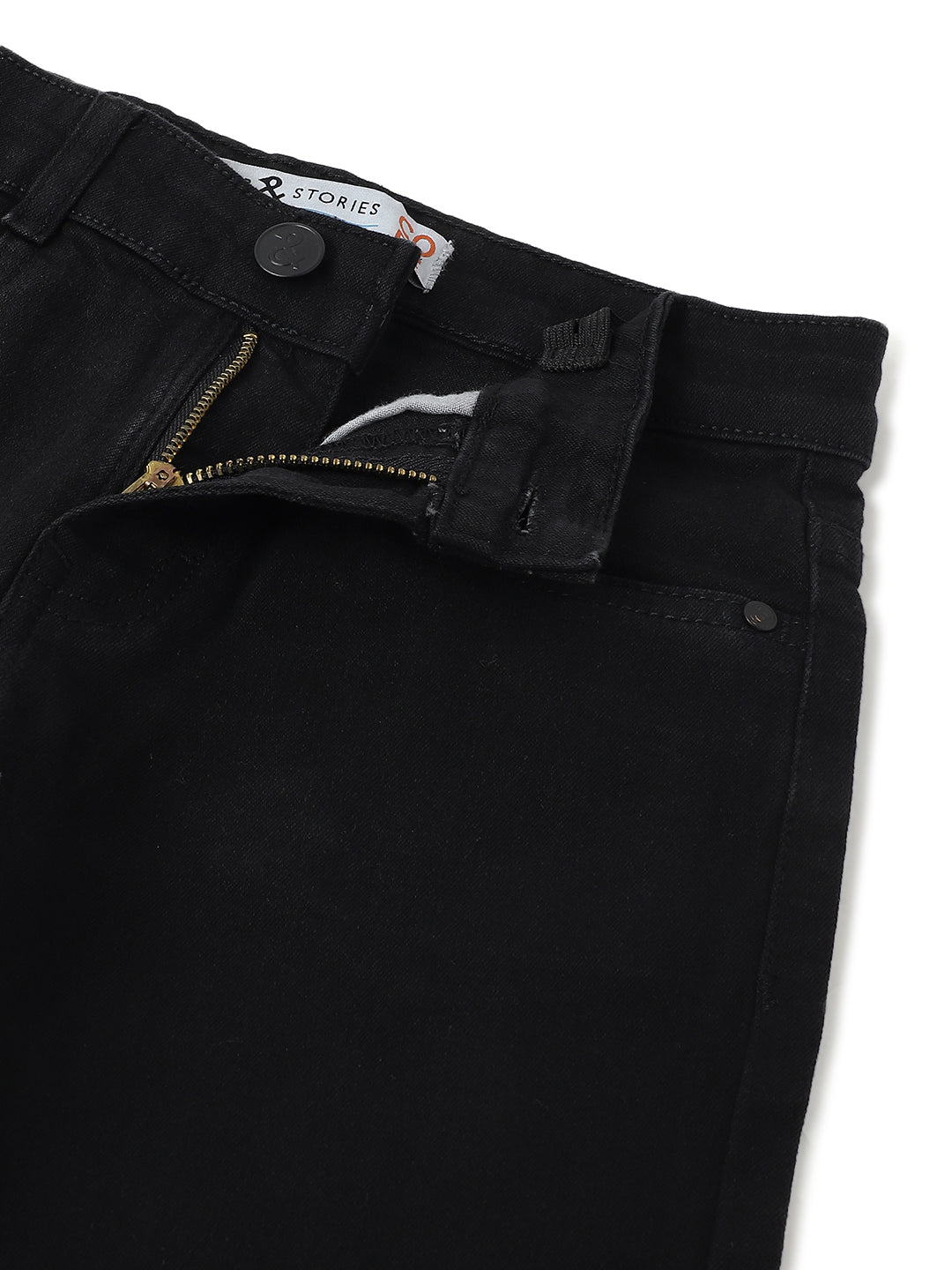 Boys Black lycra Washed Bermuda