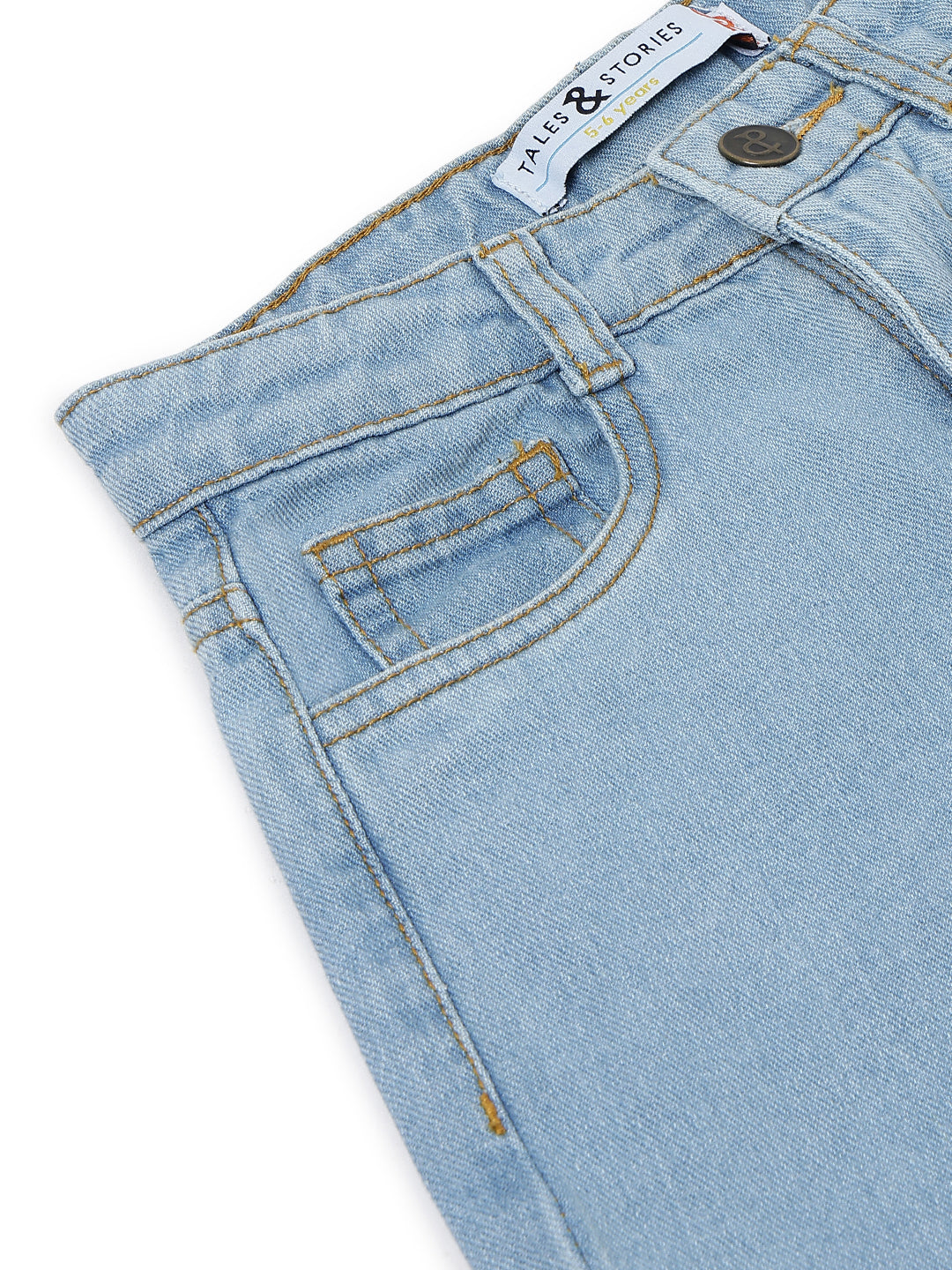 Boys Light Blue Barrel Fit Denim Jeans