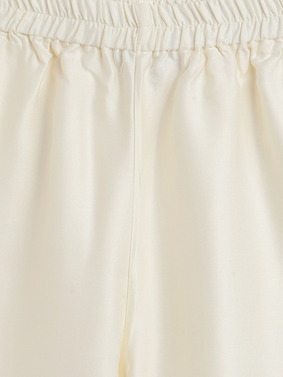 Girls Yellow & Cream Embroidered Ethnic Kurta Pant Set