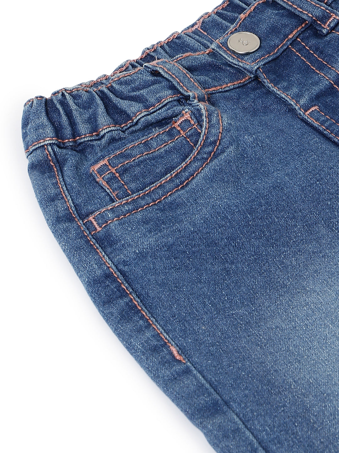 Girls Blue Stretchable Denim Jeans