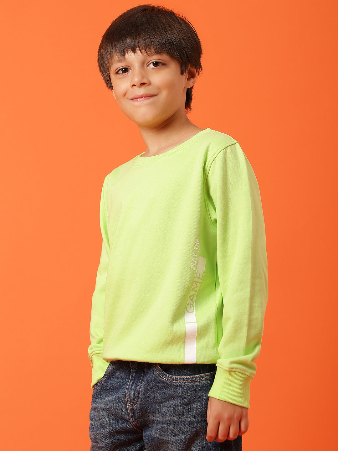 Boys Green Polycotton Sweatshirt