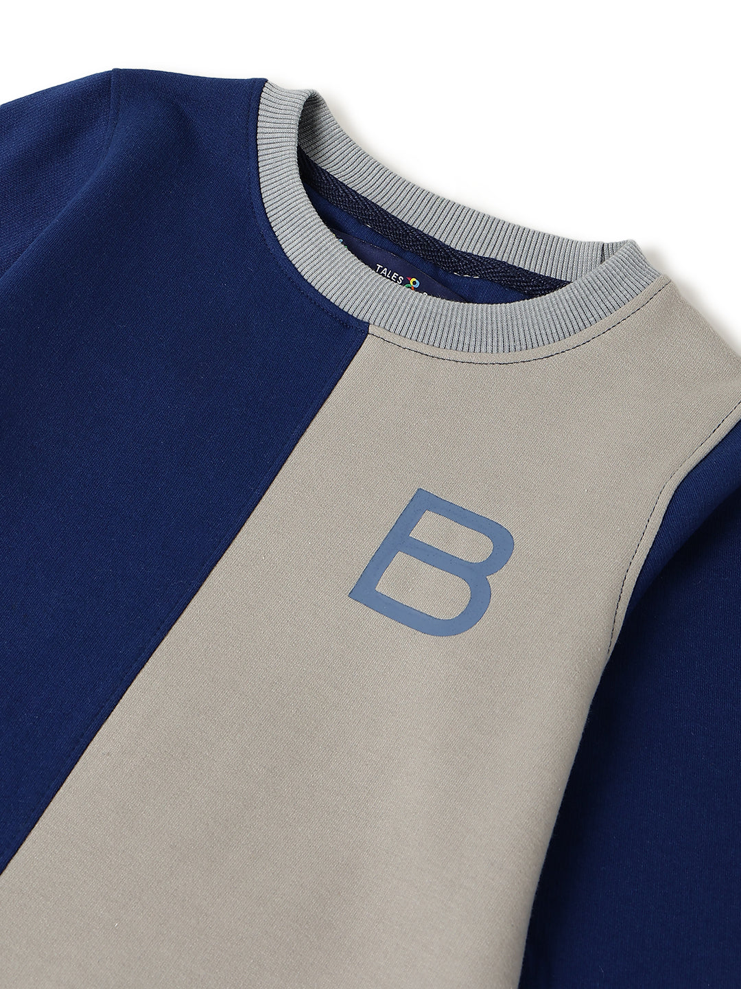 Boys Navy Blue Cotton Sweatshirt