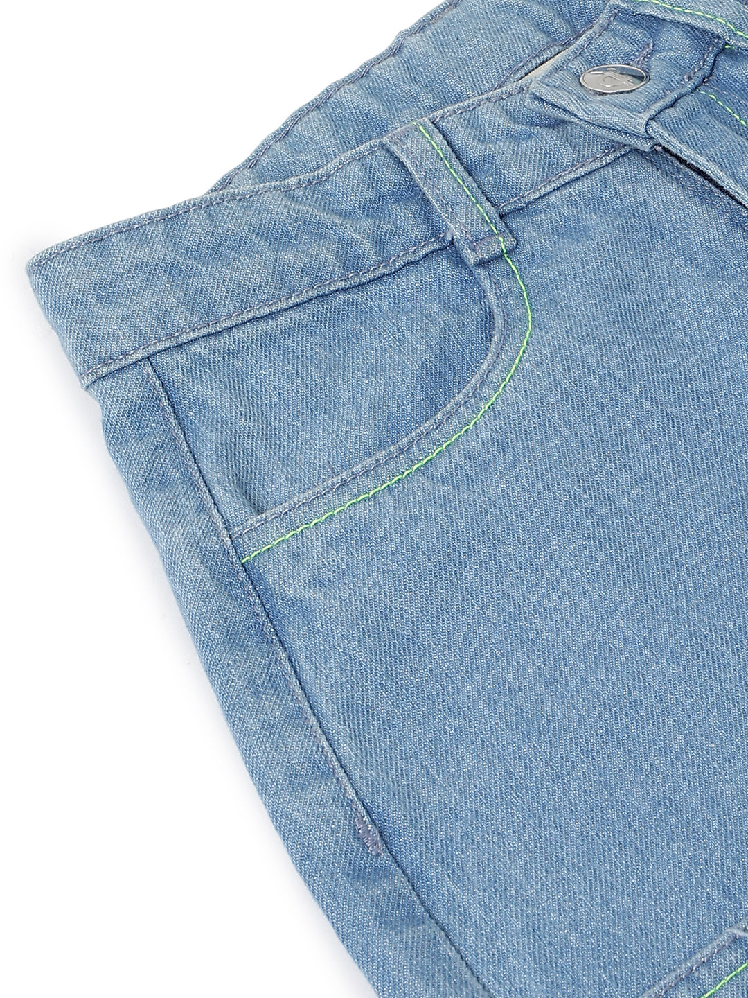 Girls Denim Light Blue Barrel Fit Jeans