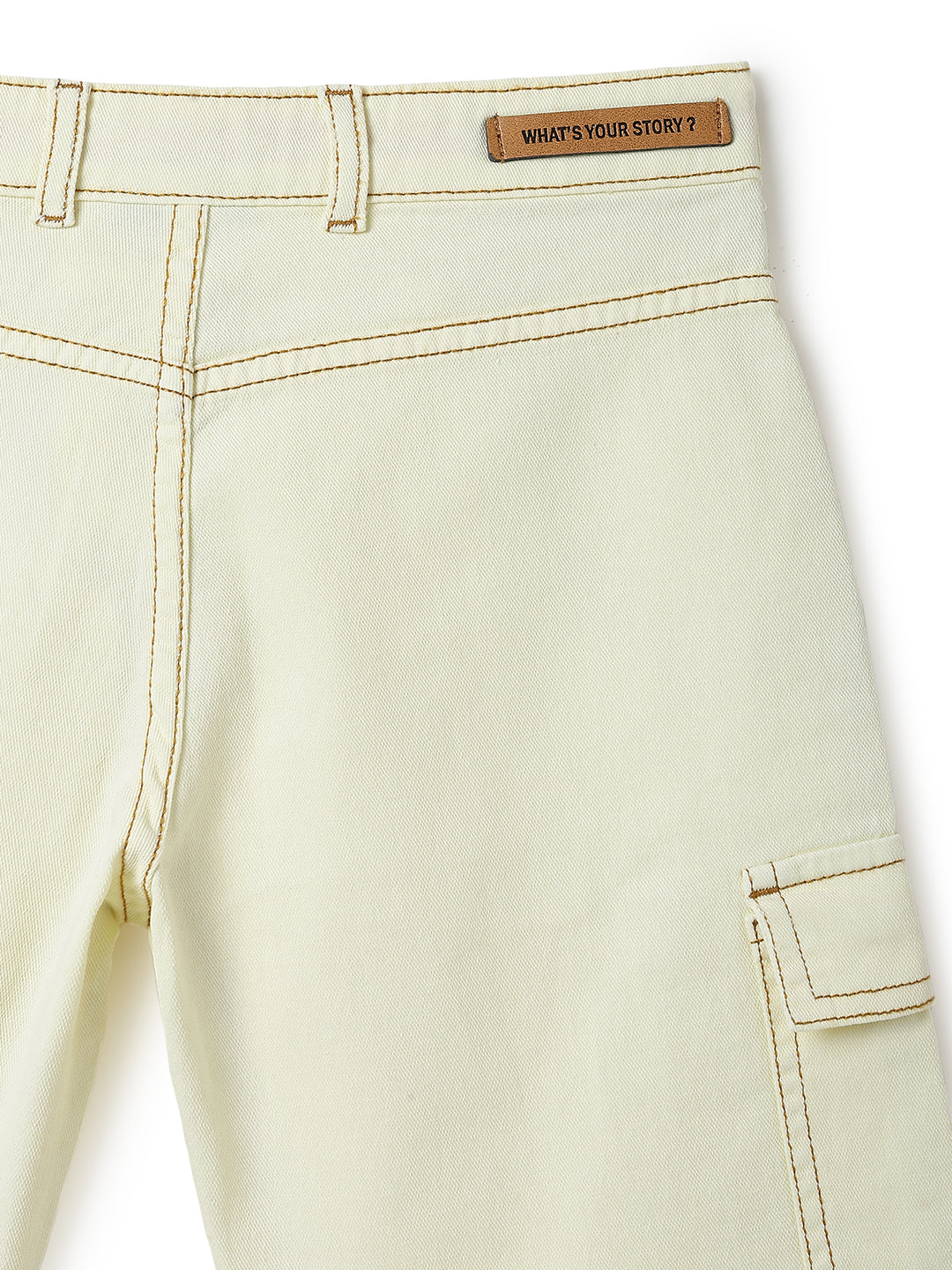 Boys Yellow Washed Cotton Co-ords Set